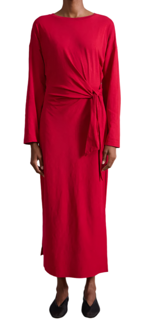 Apiece Apart - Vanina Cinched Waist Dress in Dragon Fruit