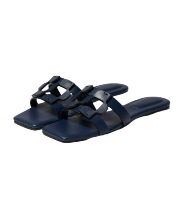 SIMKHAI - Monogram Flat Slide in Midnight