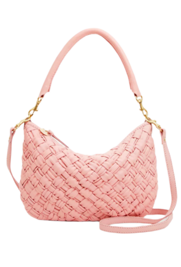 Clare V. - Petit Moyen Messenger in Blush Puffy Woven