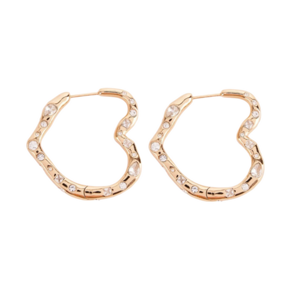 Mignonne Gavigan - Eros Hoops in Gold/Clear