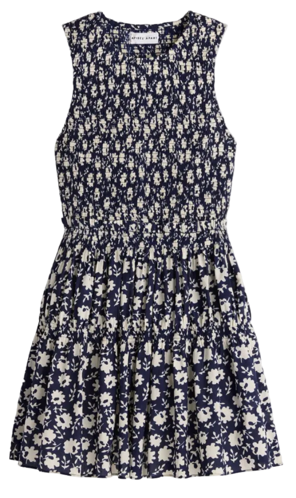 apiece apart evora spaghetti maxi dress in stamped plaid navy Apiece Apart | Dresses | Apiece Apart Evora Spaghetti Maxi Dress In French Blue White Stripe Xs Sundress