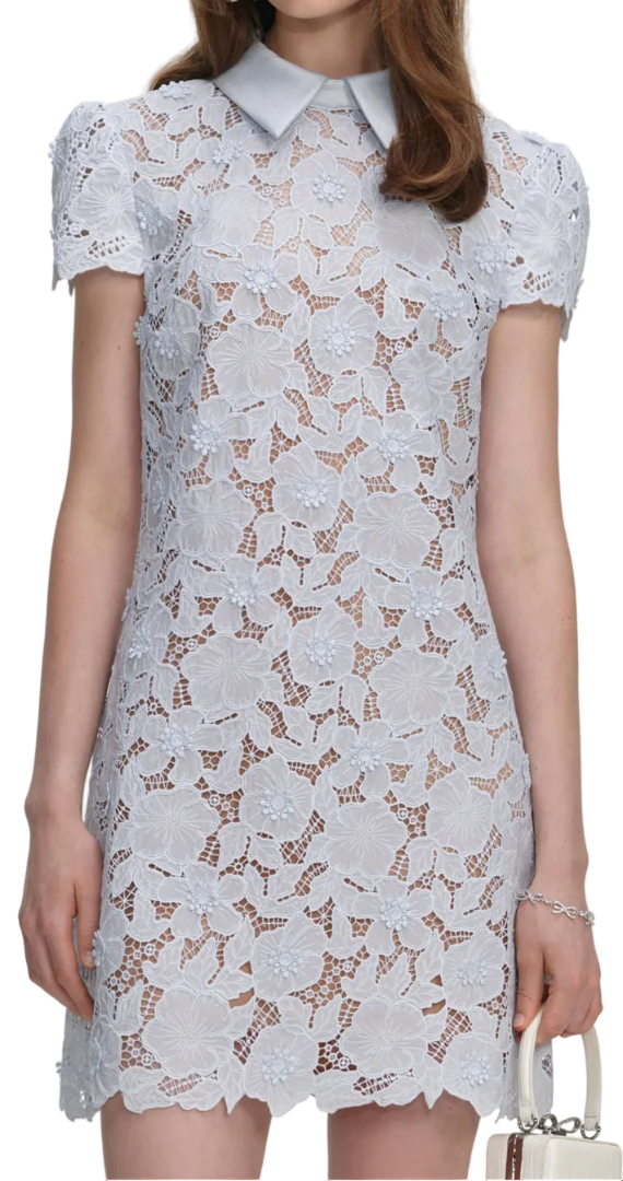 self portrait guipure lace dress 84% polyester SIZE:US 0 Crochet Dress, Button-down Dress, atf-kg-07.21.25