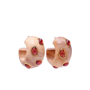 Lizzie Fortunato - Acacia Earrings in Pink Rhodolite
