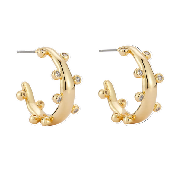 Mignonne Gavigan - Adeline Hoops in Gold/Clear