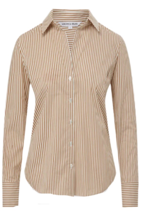 Veronica Beard - Amelia Shirt in Acorn/White