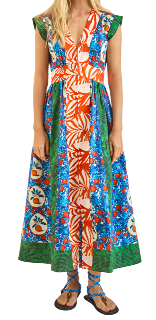 Hunter Bell - April Dress in Orange Grove Combo