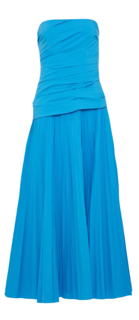SIMKHAI - Arie Midi Dress in Oasis Blue
