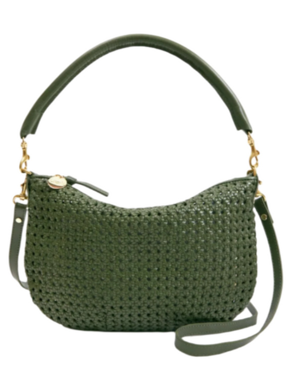 Clare V. - Petit Moyen Messenger in Army Rattan