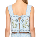 Sea - Audra Embroidery Tank Top in Blue