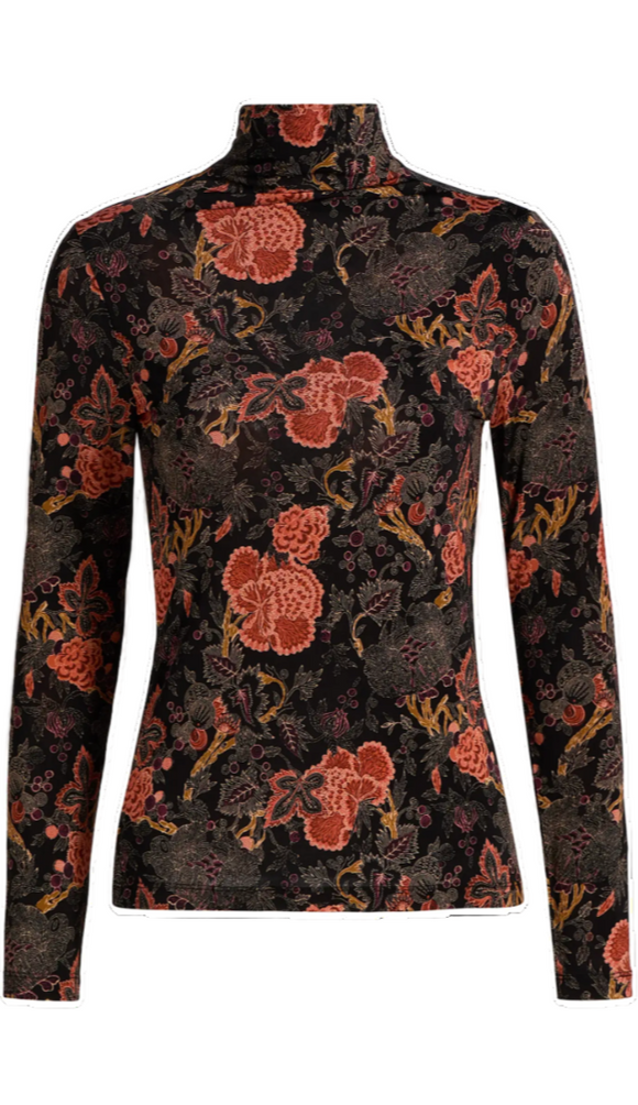 Ulla Johnson - Aurelia Jersey Turtleneck Top in Night Lily
