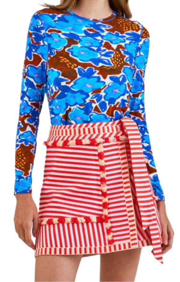 Hunter Bell - Bay Skirt in Poppy Stripe