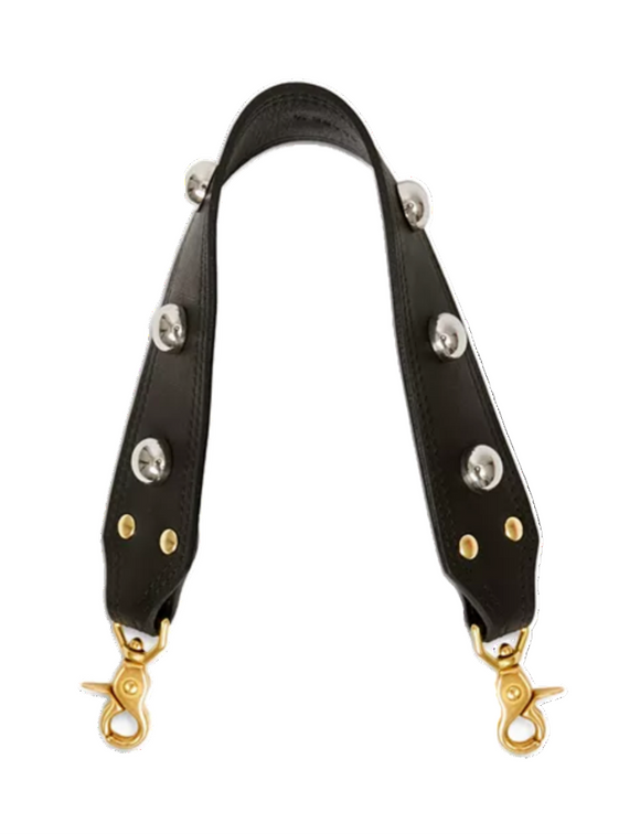 Clare V. - Shoulder Strap in Black Naturelle with Studs