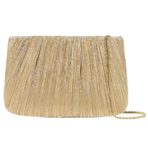 Loeffler Randall - Brit Pleated Flat Clutch in Gold