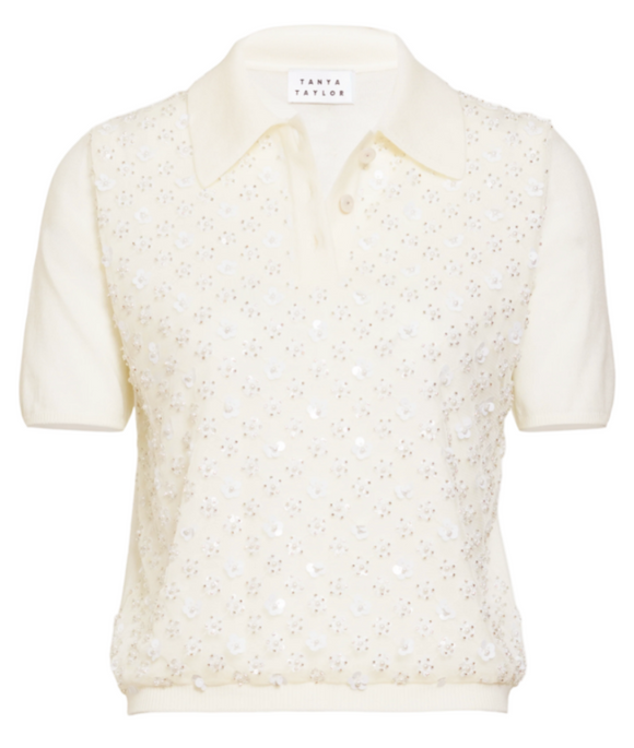 Tanya Taylor - Camilla Knit Top in Cream