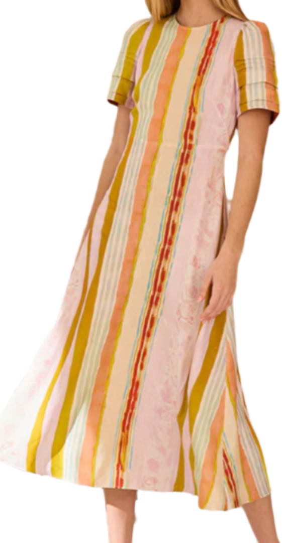 Hunter Bell - Casey Dress in Abstract Stripe