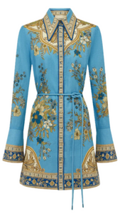 Alemais - Cassie Mini Dress in Blue