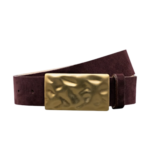 L'AGENCE - Chara Organic Hamer Belt in Burgundy