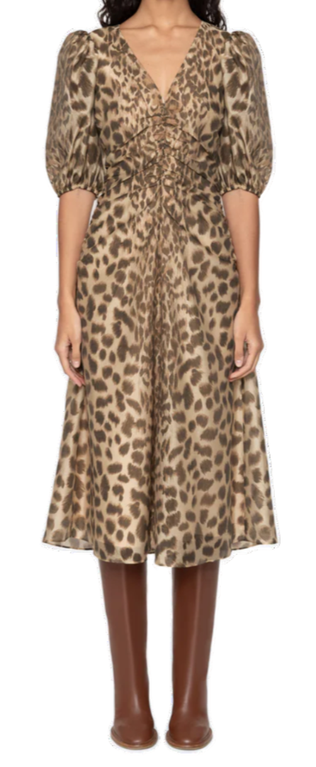 Sea - Claude Print Midi Dress in Cream