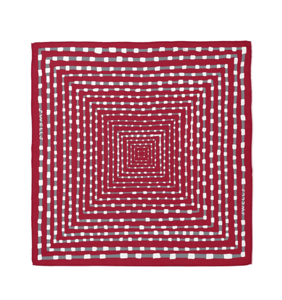 Swells - Crimson + Grey Scarf