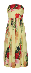 Cara Cara - Daria Midi Dress in Le Rose Yellow