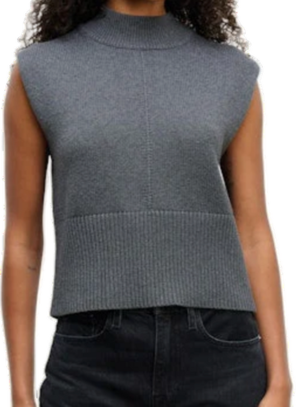 Velvet - Electra Top in Medium Heather Grey