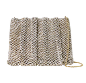 Loeffler Randall - Ember Crystal Gathered Flat Clutch in Gold