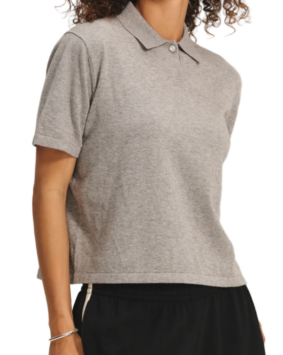 Velvet - Emerson Top in Heather Grey