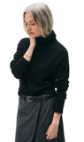White + Warren - Cashmere Featherweight Turtleneck in Dark Umber