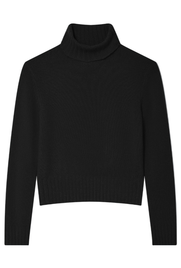 White + Warren - Cashmere Featherweight Turtleneck in Dark Umber