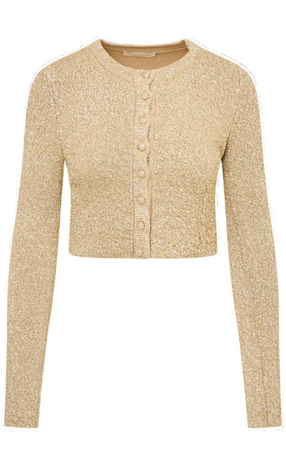 LoveShackFancy - Ferra Cardigan in Honey Gold