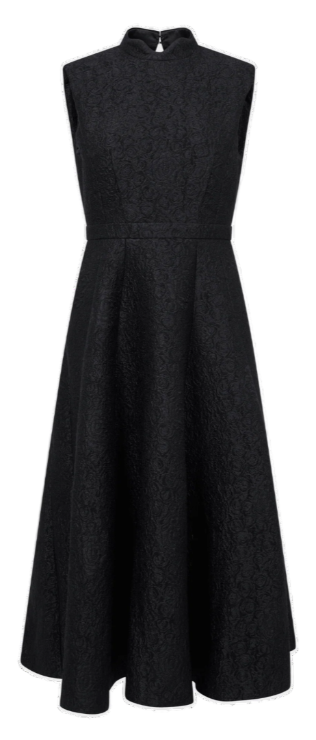 Saloni - Flora Dress in Noir Rose