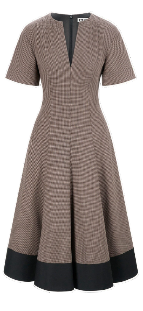 STAUD - Frances Dress in Houndstooth