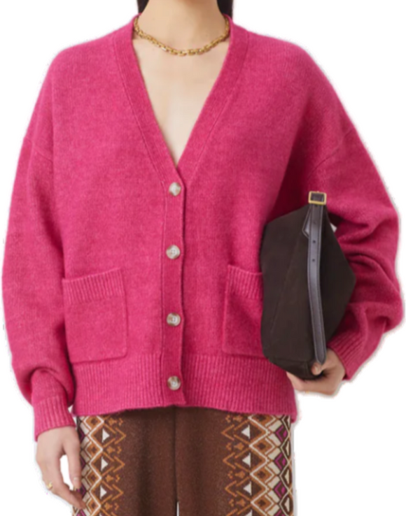 Suncoo - Gaely Cardigan in Fuchsia