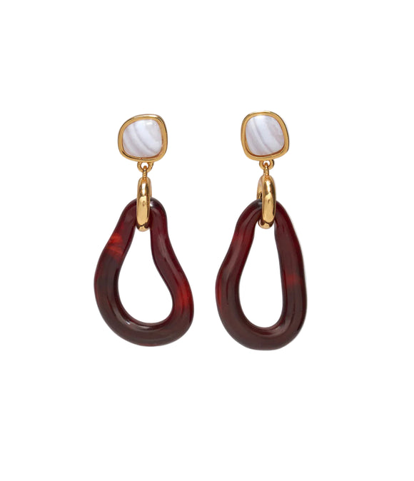 Lizzie Fortunato - Galina Earrings in Sangria