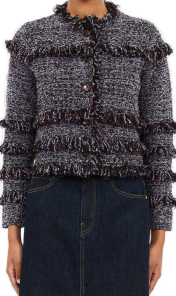 Ulla Johnson - Gita Knit Tweed Jacket in Dewberry