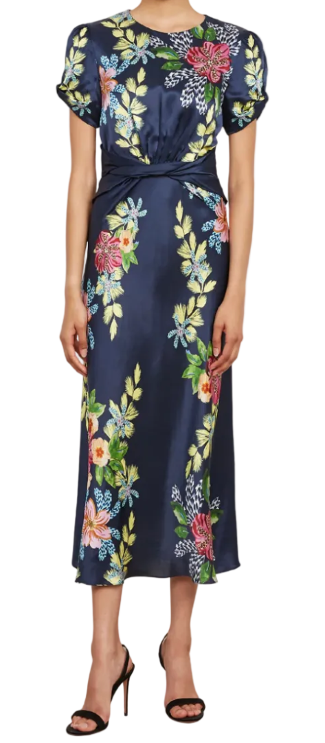 Saloni - Gwen C Dress in Hosta Trellis – one.