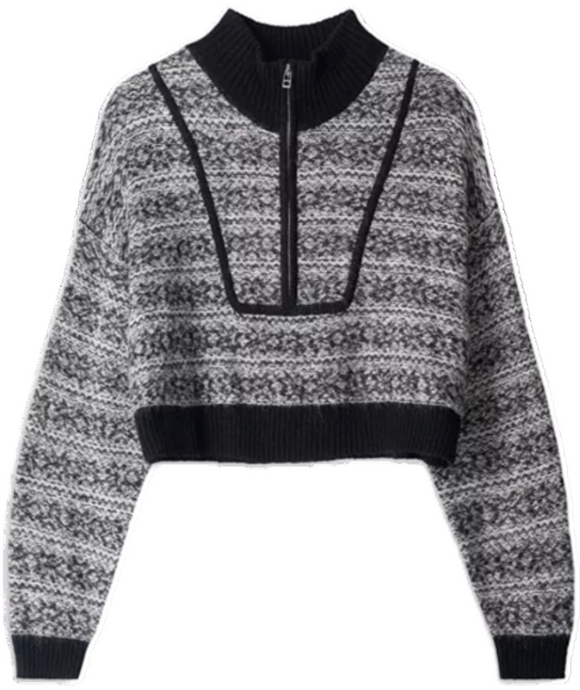 STAUD - Cropped Hampton Sweater in Telluride