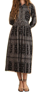 Hunter Bell - Hattie Dress in Aces Wild Black