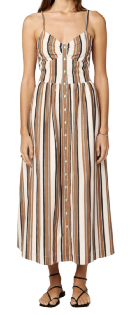 Cleobella - Holly Midi Dress in Giatta Stripe