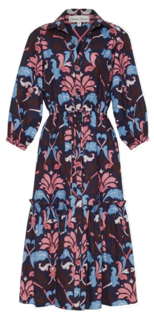 Cara Cara - Hutton Dress in Fleur Crest Navy