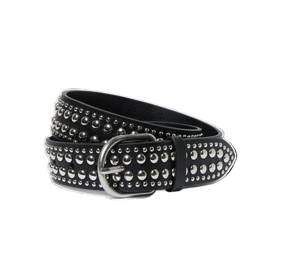 Loeffler Randall - Isaac Studded Belt in Black/Silver