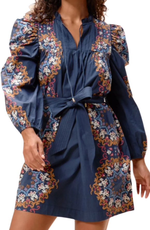 Cleobella - Ivana Mini Dress in Venezia Blue