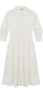 SIMKHAI - Jazz Shirt Midi Dress in White