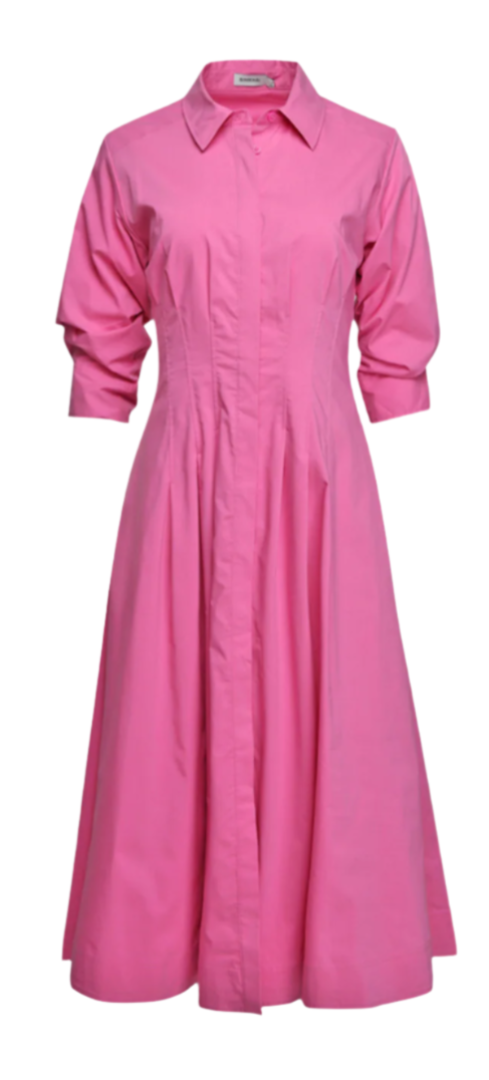 SIMKHAI - Jazz Pintuck Midi Dress in Berry