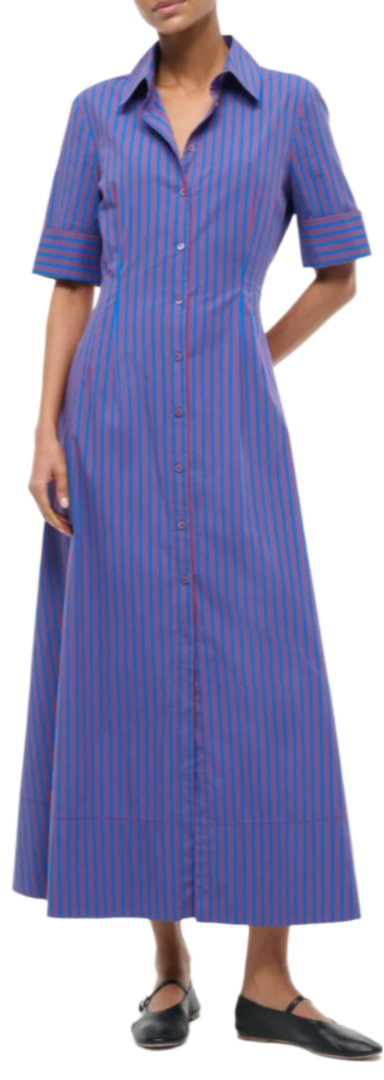 STAUD - Joan Dress in Atlas Stripe