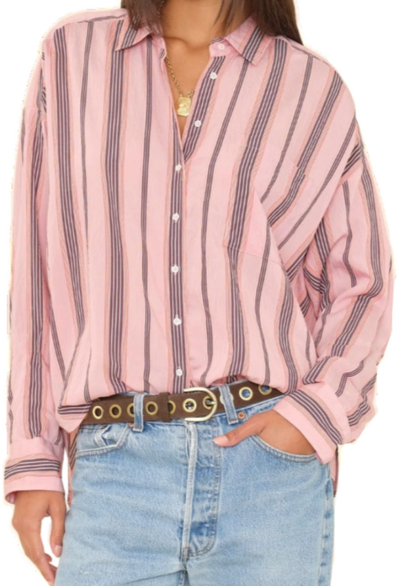 Xirena - Jordy Shirt in Blush Stripe
