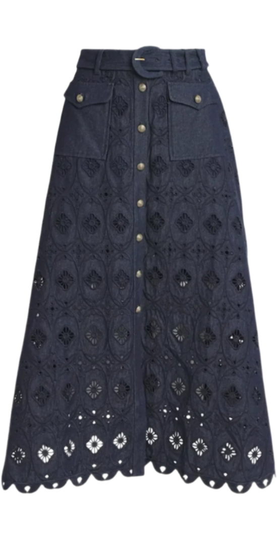 Saloni - Kali B Skirt in Indigo/Briolette
