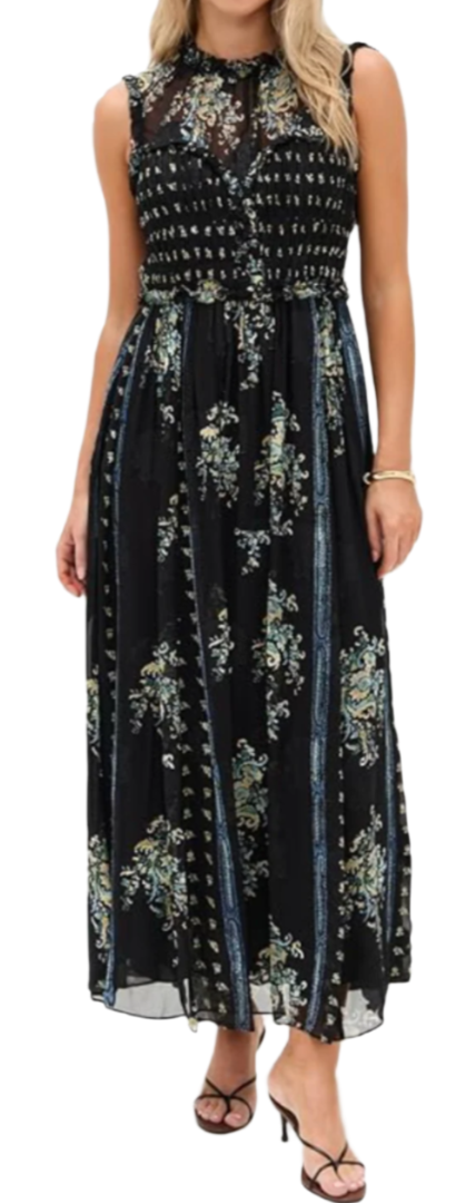 Ulla Johnson - Kasia Sleeveless Midi Dress in Twilight