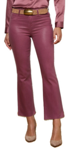 L'AGENCE - Kendra Crop Flare in Deep Mauve Coated