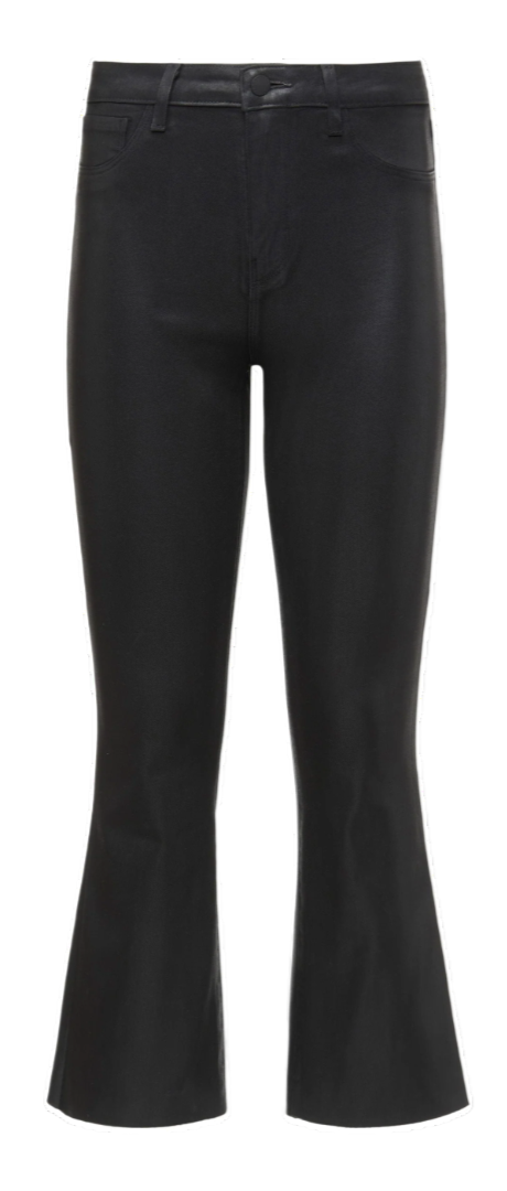 L'AGENCE - Kendra Crop Flare in Noir Coated